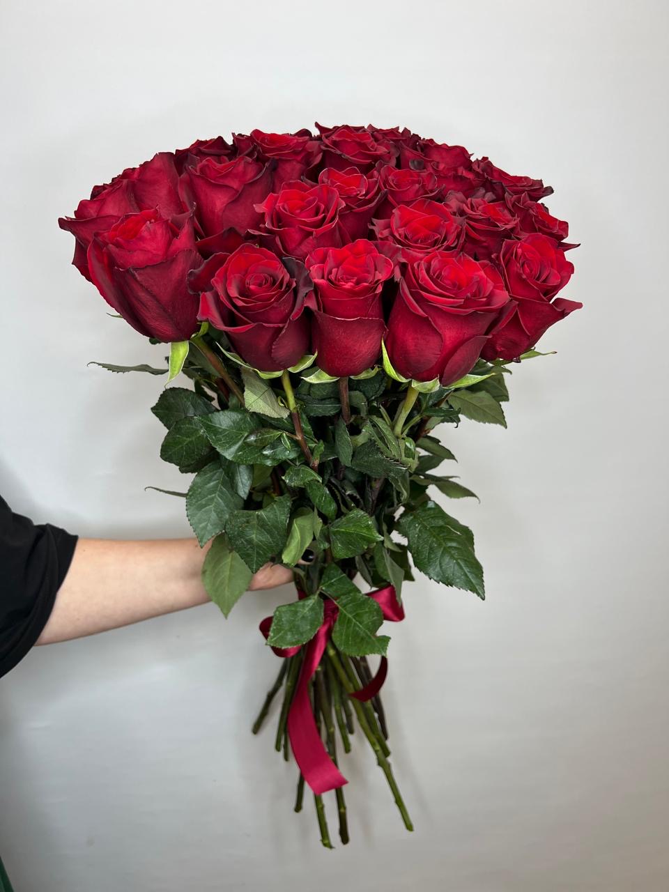 25 импортных роз "Эксплоер" 70см.