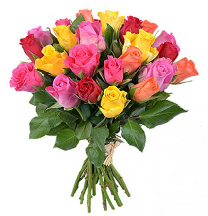 25 роз микс 40см.